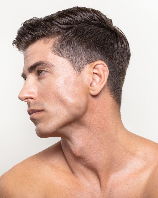 visage homme contour et peau parfaits